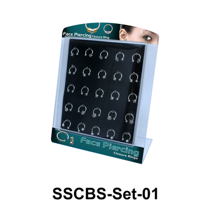 25 Face Piercing Set SSCBS-Set-01