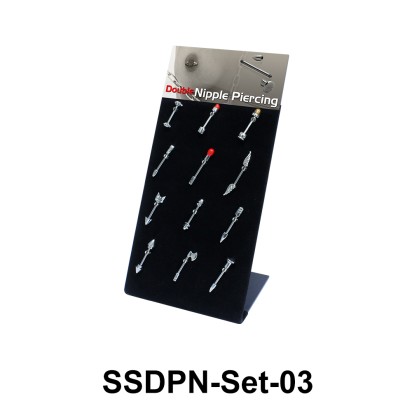 12 Double Nipple Piercing SSDPN-Set-03