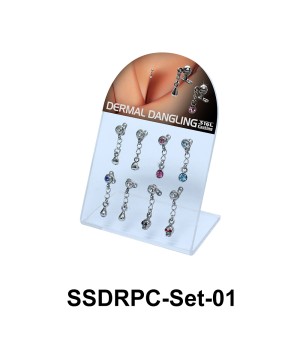 8 Dangling Dermal Anchors Set SSDRPC-Set-01