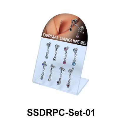 8 Dangling Dermal Anchors Set SSDRPC-Set-01