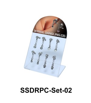 8 Dangling Dermal Anchors Set SSDRPC-Set-02