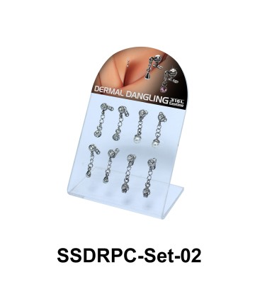 8 Dangling Dermal Anchors Set SSDRPC-Set-02