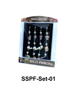 12 Funny Animals Belly Piercing Set SSPF-Set-01