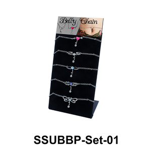 5 Belly Piercing Chain Set SSUBBP-Set-01