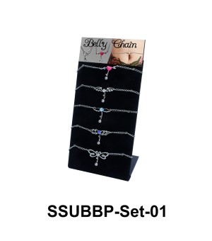 5 Belly Piercing Chain Set SSUBBP-Set-01