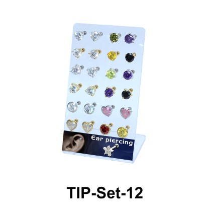 24 Helix Ear Piercing Set TIP-Set-12