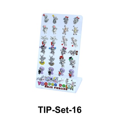 24 Voodoo Helix Ear Piercing Set TIP-Set-16