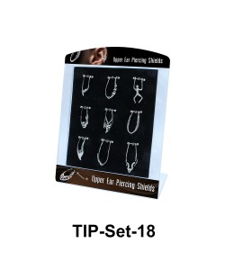 Upper Ear Piercing Shields Set TIP-Set-18