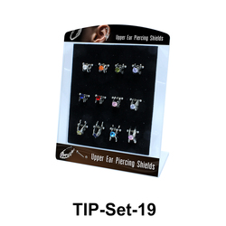 12 Upper Ear Piercing Shields Set TIP-Set-19