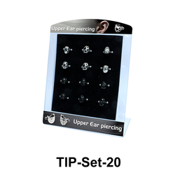 12 Upper Ear Piercing Shields Set TIP-Set-20
