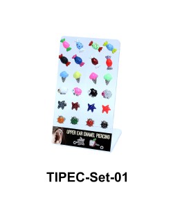 24 Enamel Helix Ear Piercing Set TIPEC-Set-01