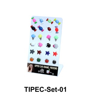 24 Enamel Helix Ear Piercing Set TIPEC-Set-01