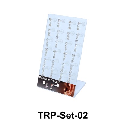 24 Dangling Tragus Piercing Set TRP-Set-02