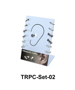 13 Silver Tragus Cuffs Set TRPC-Set-02