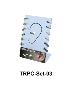 13 Silver Tragus Cuffs Set TRPC-Set-03