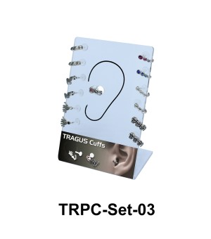 13 Silver Tragus Cuffs Set TRPC-Set-03