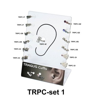 13 Tragus Piercing Set TRPC-SET-1