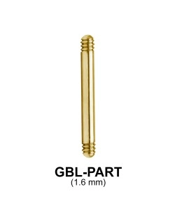 Gold Plated Straight Barbell Part GBL-PART