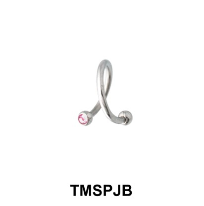 Basic Titanium Spiral Jewelled Balls TMSPJB
