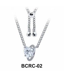 Heart CZ Closure Rings Belly Piercing Chains BCRC-02
