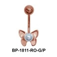 Butterfly Pearl Belly Piercing BP-1811