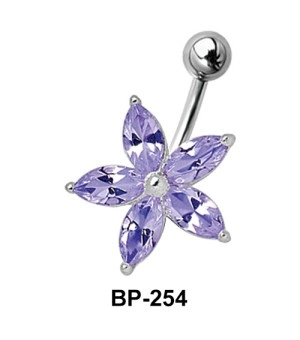 Flower Shaped Belly CZ Crystal BP-254 