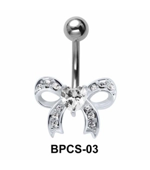 Stone Set Bow Belly Classic Stone BPCS-03