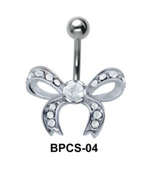 Stone Encrusted Bow Belly Classic Stone BPCS-04