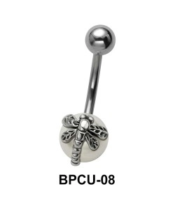 Belly Pearl with Dragonfly Motif BPCU-08
