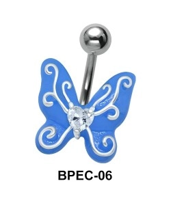Enamel Butterfly Belly Piercing BPEC-06