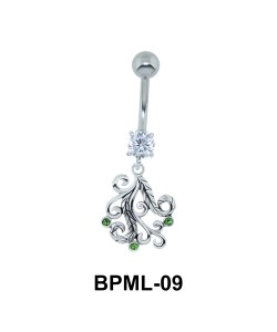 Intricately Designed Underwater Belly Button Ring BPML-09