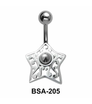 Star Filigree Belly Piercing Design BSA-205