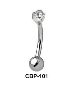 Prong Set Stone Belly Piercing CBP-101