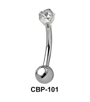 Prong Set Stone Belly Piercing CBP-101
