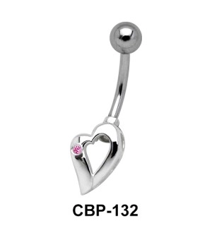 Heart Shaped Belly Piercing CBP-132