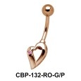 Heart Shaped Belly Piercing CBP-132