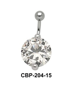 Round Brilliant Prong Set Belly CZ Crystal CBP-204-15