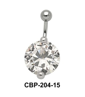 Round Brilliant Prong Set Belly CZ Crystal CBP-204-15