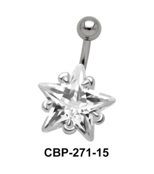 Starry Stone Set Belly CZ Crystal CBP-271