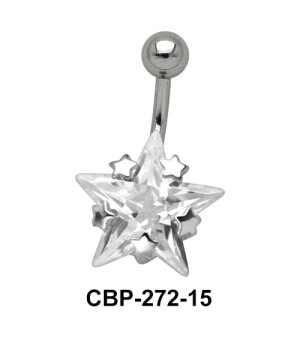 Star Patterned CZ Set Belly Crystal CBP-272