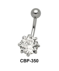 Flower Belly CZ Crystal CBP-350
