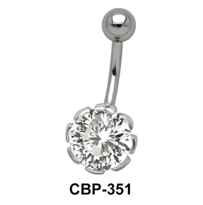 Floral Belly CZ Crystal CBP-351
