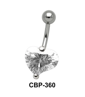 Heart Shaped Belly Piercing CBP-360