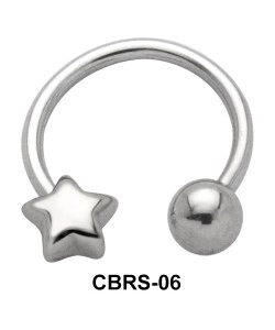 Star Nipple Circular Barbell CBRS-06R