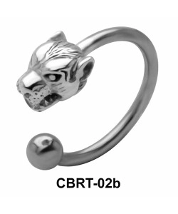 Big Tiger Belly Piercing Circular Barbell CBRT-02b