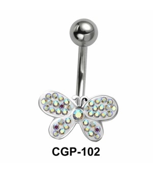 Stone Set Butterfly Rainbow Line CGP-102