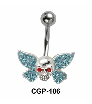 Stone Set Skull n Wings Rainbow Line CGP-106