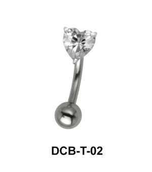 Heart Upper Belly Piercing DCB-T-02