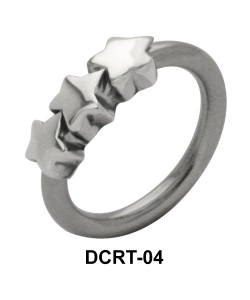 Three Stars Belly Piercing Closure Ring DCRT-04