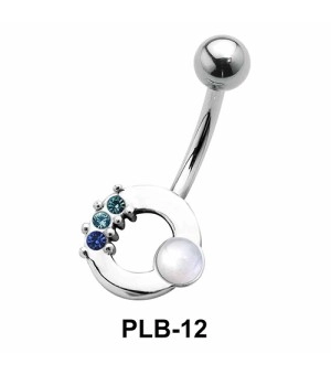 Stone Encrusted Belly Pearls Ring PLB-12
